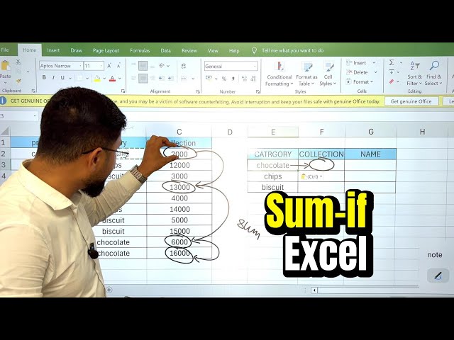 Sum-if in Excel