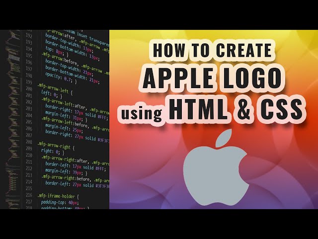 Apple Logo Using HTML and CSS - Pure CSS Logo - TianDev