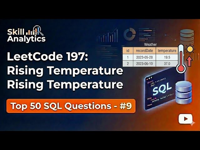 LeetCode SQL Top 50 – Question 9 | LEETCODE 197 | Rising Temperature | SQL  Question Explained