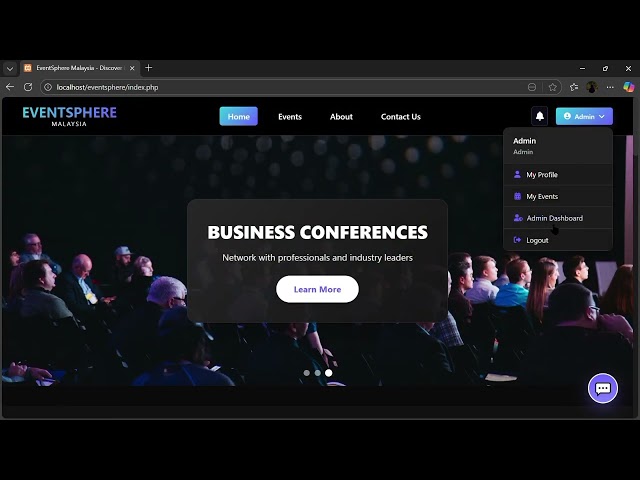 16 January 2026//Semester 6||FYP Project EventSphere (Admin account){new ver}