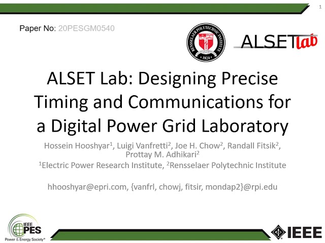 ALSET Lab: Designing Precise Timing and Communications for a Digital Power Grid Laboratory