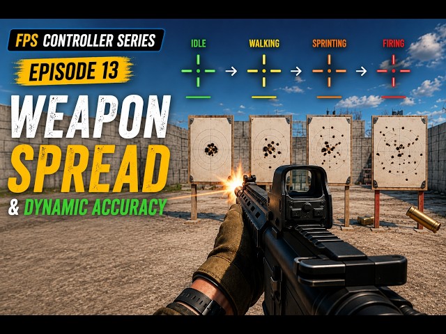 Unity FPS Controller Tutorial Advance in Unity 6 | Weapon Spread & dynamic accuracy |  #13