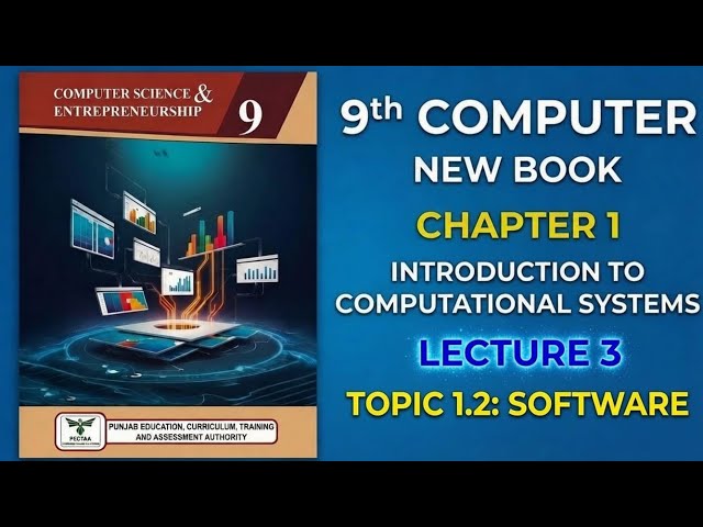 9Th Class Computer New Book 2026 || Chapter 1 Topic 1.2 | System Software and Application Software 