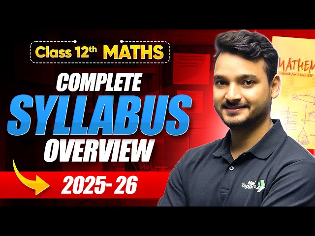 Class 12 Maths Syllabus 2025-26 | CBSE Class 12th Official Board Syllabus | CBSE Exam 2025-26