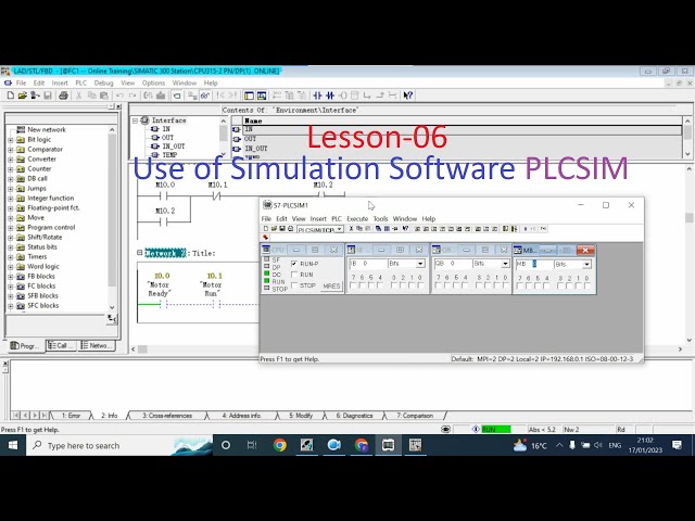 Simatic Manager | Simulation (PLCSIM) | S7-300 | S7-400