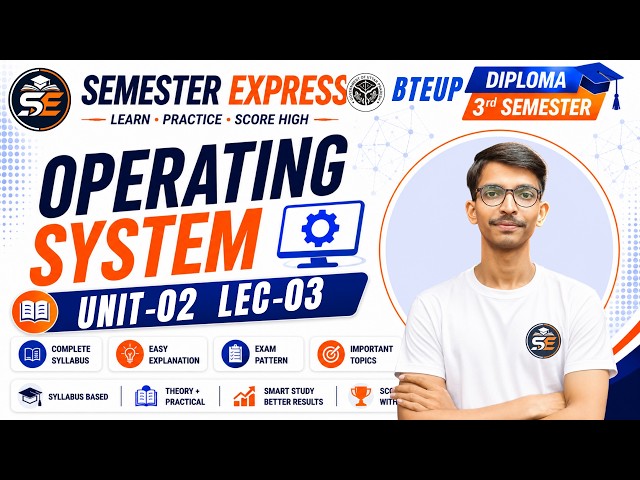 🔴 LIVE | Operating System | Unit 2 Lecture 3 | BTEUP Diploma 3rd Semester BY- Prabhat Sir