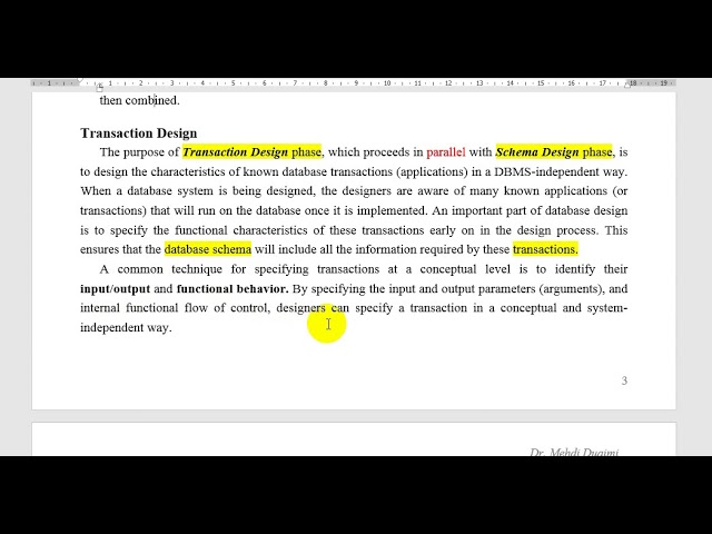 Database Application: Life Cycle (Undergraduate)