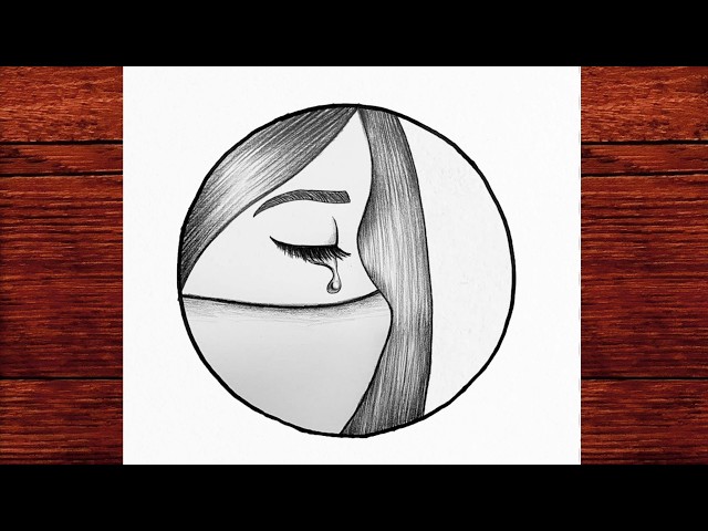 How to Draw a Cute Girl Wearing a Mask | Easy Pencil Sketch for Beginners