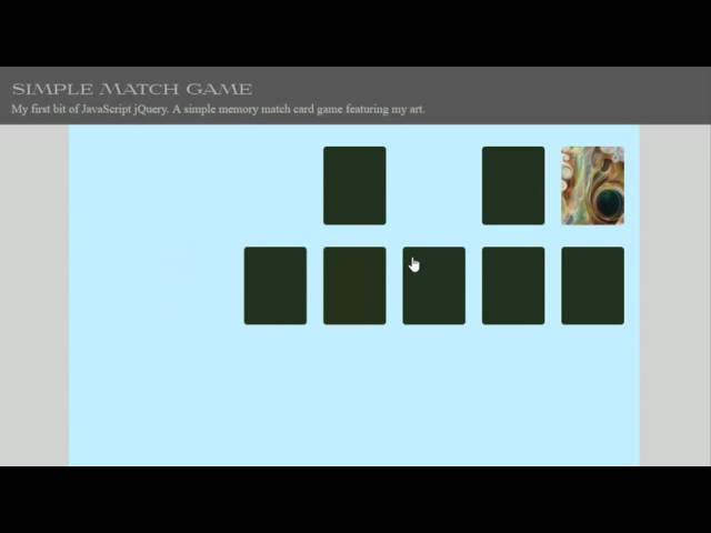 JavaScript/ jQuery - First Coding project - Simple Match Game