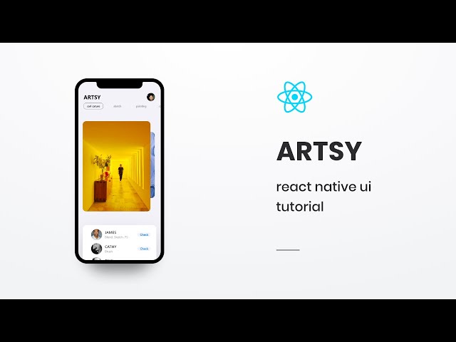 ARTSY modern react native ui tutorial