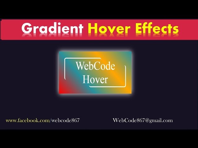 Gradient Hover Effect Using #html & #css #webcode