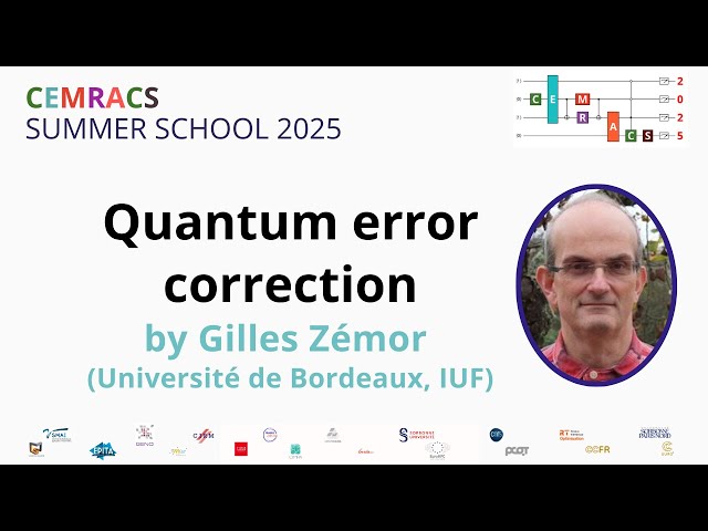 CEMRACS 2025 - Quantum error correction - Part2