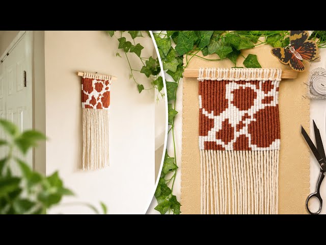 DIY Macrame Pixel | Cowhide tapestry (Beginner Tutorial)