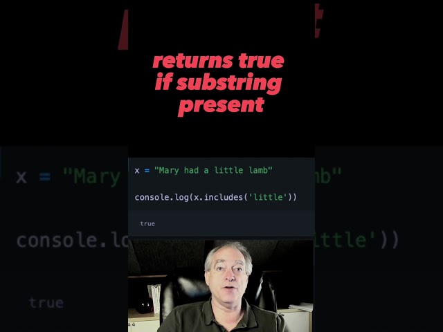 Check if JavaScript string contains substring #javascript #shorts