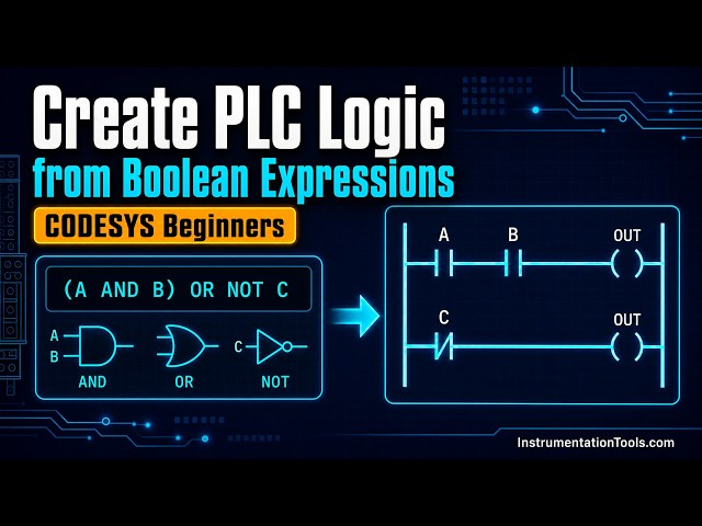 Create PLC Logic from Boolean Expressions | CODESYS Beginners