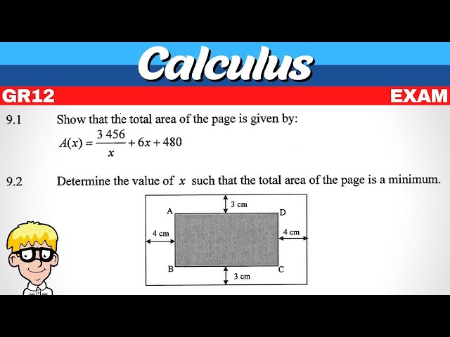 Calculus Exam Questions Grade 12