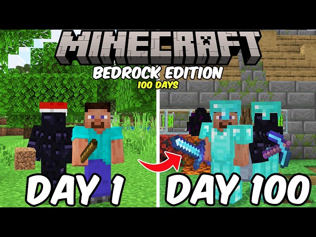 We Survived 100 Days in Minecraft Bedrock Edition