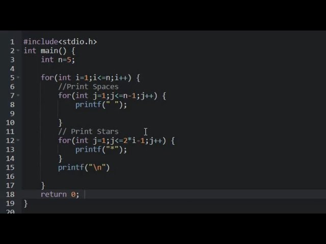 How to make a right angled triangle pattern? (C Language)