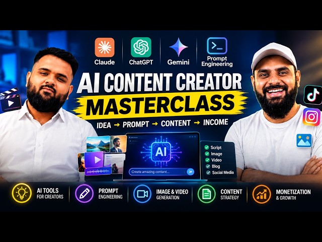AI Content Creator Masterclass 2026 | Learn AI, ChatGPT, Gemini, Claude & AI Content Creation