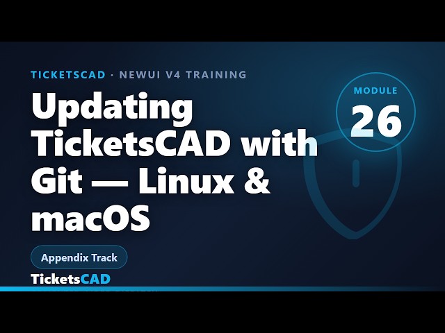 Updating TicketsCAD with Git on Linux & macOS (Terminal) | TicketsCAD Admin Appendix B