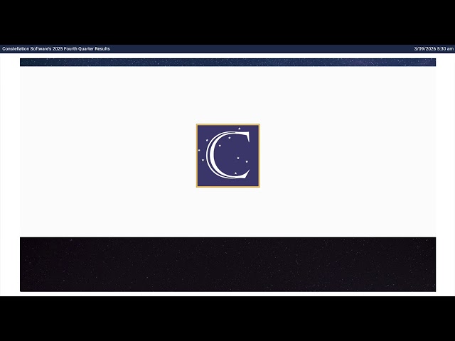 Constellation Software's 2025 Fourth Quarter Conference Call $CSU $CNSWF