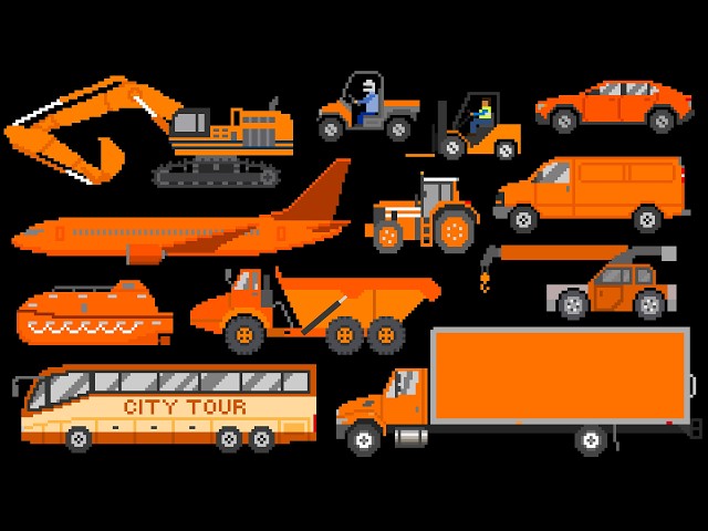 Orange Vehicles - The Kids' Picture Show