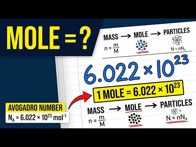 How Many Particles in 1 Mole? 🤯 6.022×10²³ Explained!