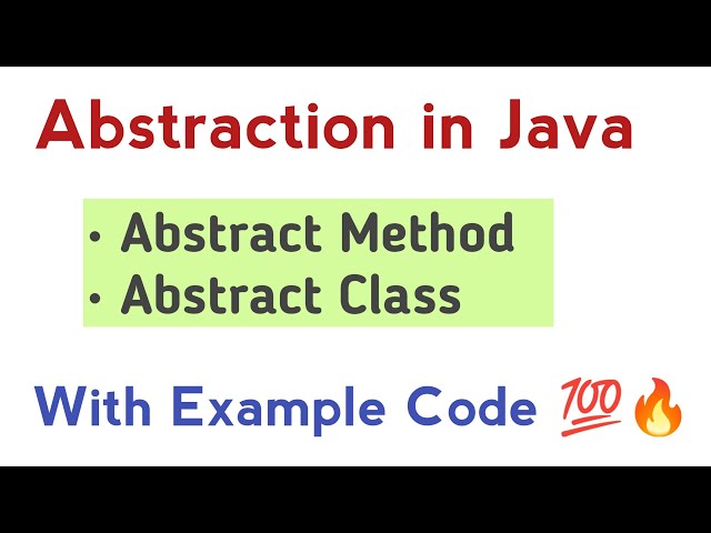 32) Abstraction in Java in Tamil (Abstract Class & Abstract Method) abstract keyword