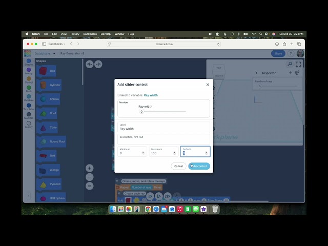 Codeblocks Part 8 Add variable controls