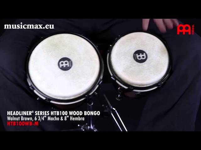 MEINL WOOD BONGOS HTB 100WB M | Sound demonstration | How to play bongos