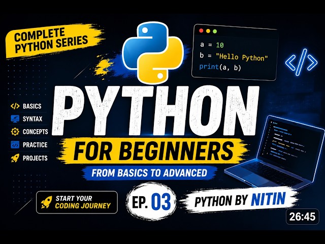Python for Beginners from Basic to Advance || python series  || part 3.