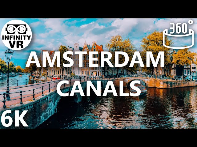 Amsterdam Canals Complete Tour in 360 VR - Virtual City Trip (6K Stereoscopic)