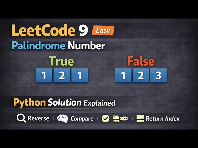 Leetcode problem 9 || palindrome numbers || python || detailed explanation 