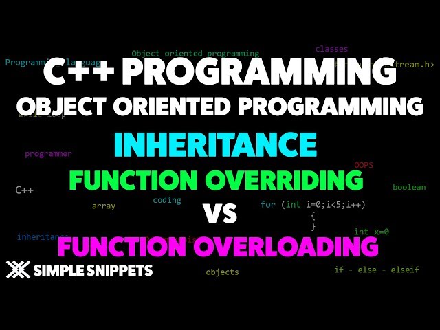 Function Overriding in C++ | Inheritance | OOP in C++ programming
