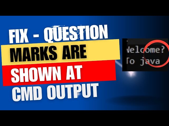 Command line showing question marks at output of java program.