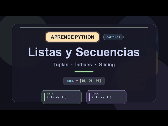 Aprende Python | Visualmente explicado | Secuencias, listas y tuplas