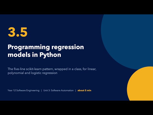 03.05: Programming Regression Models in Python