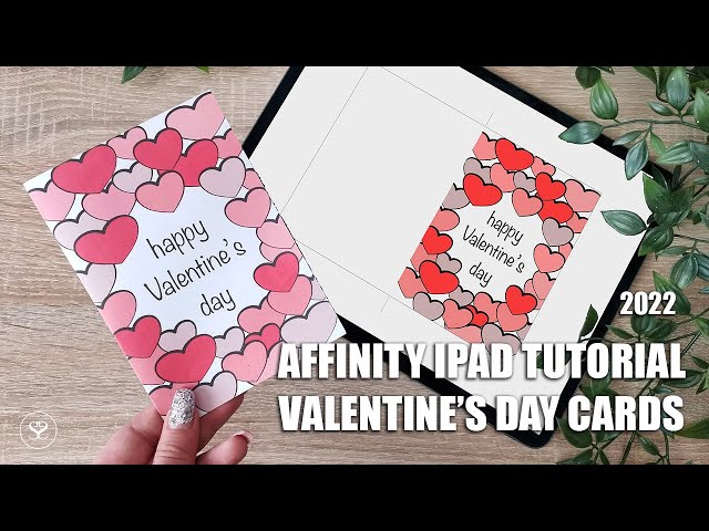 Affinity iPad Tutorial How to design easiest Valentine's day card for print at home | Quick & simple