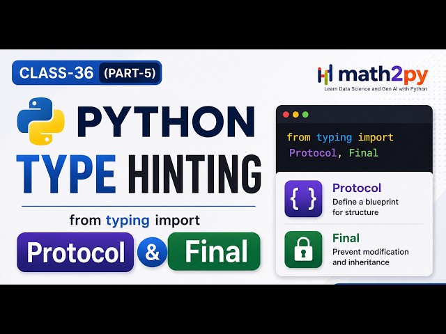 Python Type Hints Protocol & Final in Bangla | Structural Typing, Constants @final | Class-36 Part-5