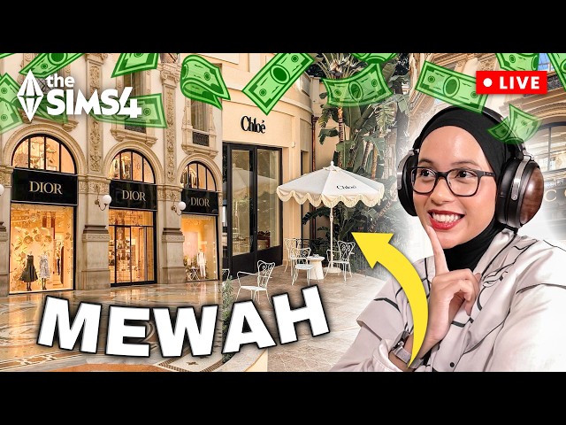 Bangun Cafe AESTHETIC di Tempat SHOPPING Ter-MEWAH di The Sims 4! 🛍️🤑💸 #mediashareon