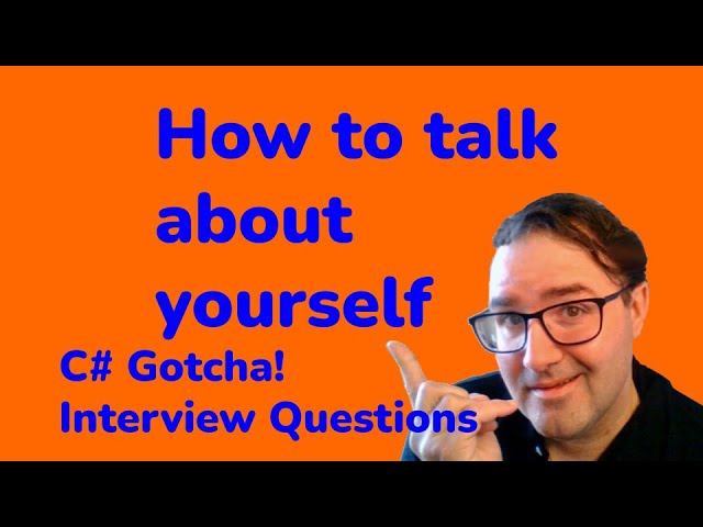 How to talk about yourself in a programming job interview