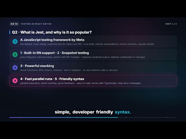 Unit Testing, Jest & .test vs .spec Files | React Native Interview (13.1)
