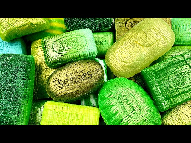 Small soap CUBES 💚 ASMR Soap Cutting 💚 Relaxing Sounds (no talking) ! Corte de jabón 💚