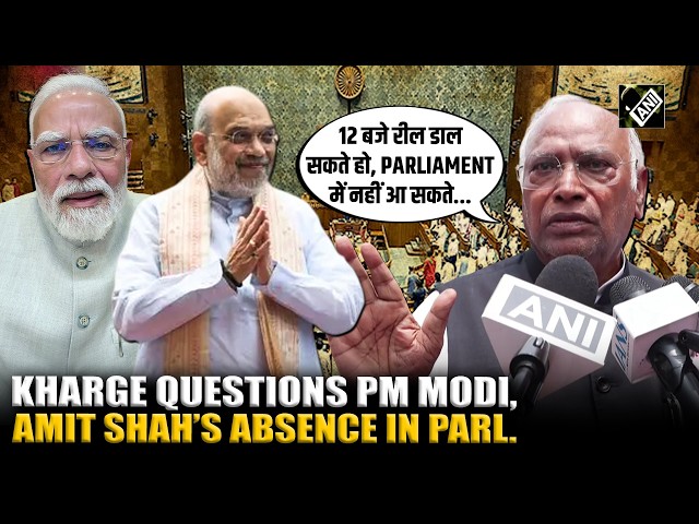 Congress' Kharge questions PM Modi, Amit Shah's absence from Parliament over paper leak debate