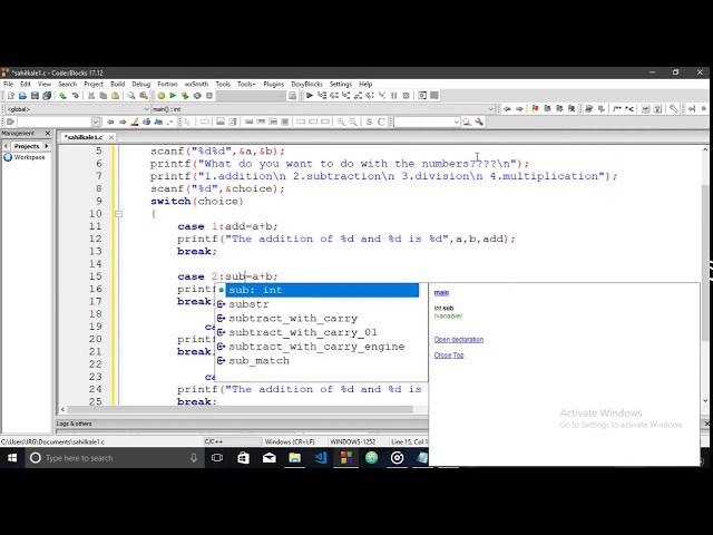 How to use switch function c programming (switch for beginner)