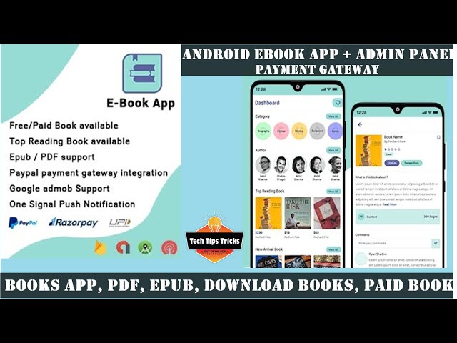 Android E-Book App - Payment Gateway , Admin Panel - 2020 Tech Tips Tricks