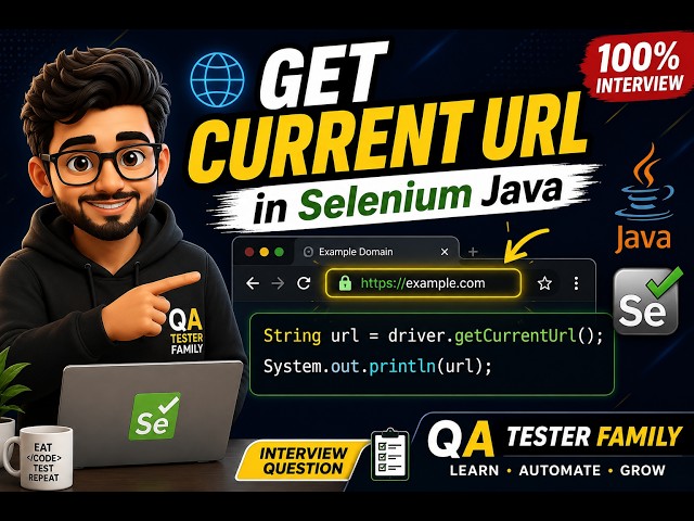 Get Current URL in Selenium WebDriver | Java | Selenium