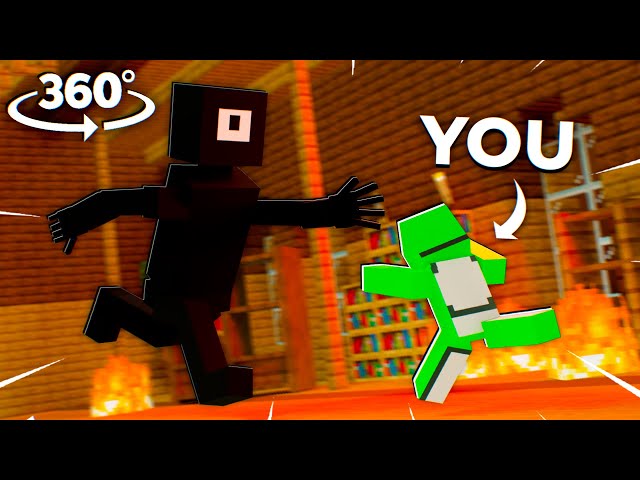360° Doors Seek Chase - Minecraft | VR 4K Animation