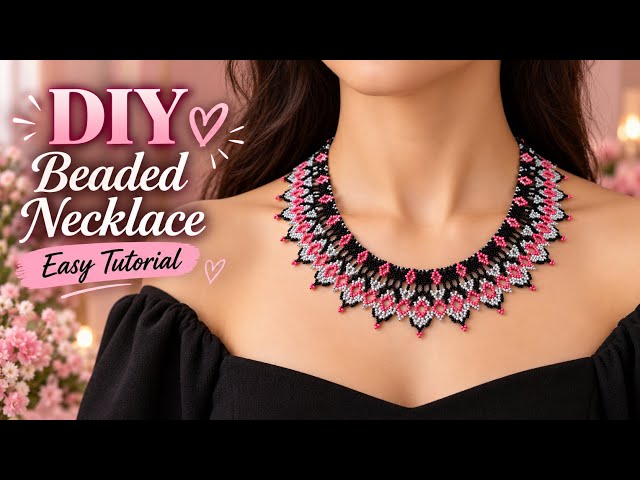 How to Make a Beautiful Beaded Statement Necklace | Seed Bead Tutorial