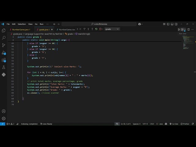 Java Student Grade Calculator | CodSoft Internship Task | Beginner Java Project